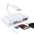 OTG - 4 in 1 SD TF Card Reader to Lighting Adapter for iPhone and iPad Plug and Play